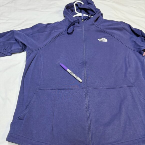The North Face Full-Zip Hoodie Women’s XL Blue Casual Layer GUC - Picture 4 of 11